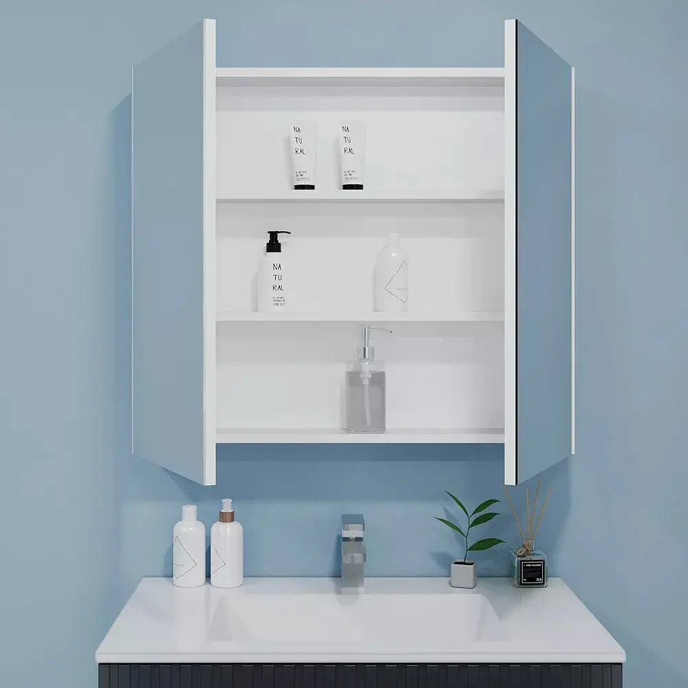 Шкаф с зеркалом Bayro Optima 700x700 (White)