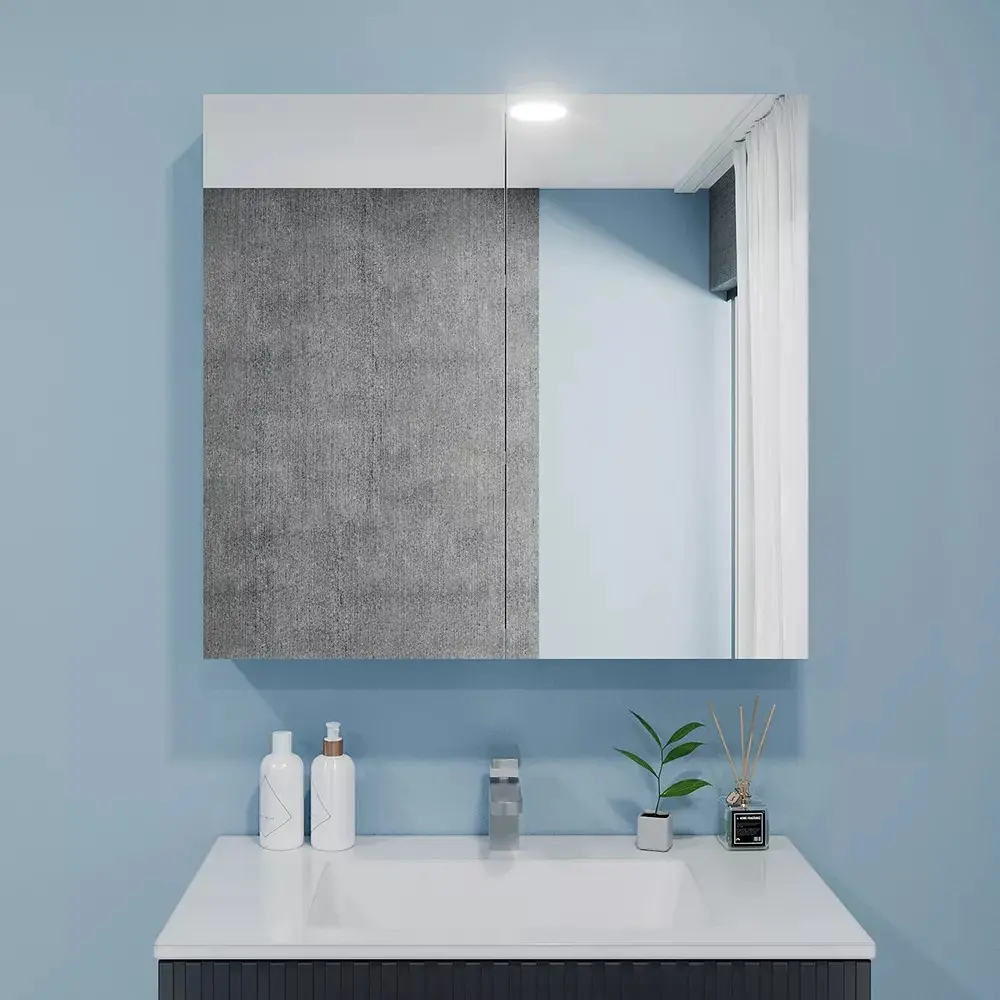 Шкаф с зеркалом Bayro Optima 700x700 (White)