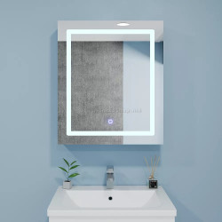 Dulap cu oglinda Bayro Optima LED touch 600x700 (White)