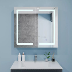 Dulap cu oglinda Bayro Optima LED touch 700x700 (White)