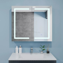 Dulap cu oglinda Bayro Optima LED touch 800x700 (White)