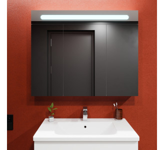 Dulap cu oglinda Bayro Portis LED 1000x800 (White)