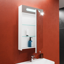 Dulap cu oglinda Bayro Portis LED 500x800 (White) Thumb