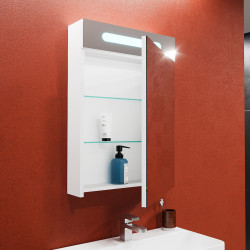 Dulap cu oglinda Bayro Portis LED 700x800 (White) Thumb