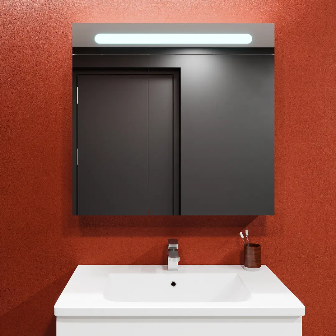 Dulap cu oglinda Bayro Portis LED 900x800 (White)