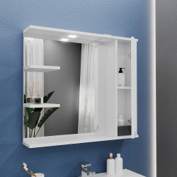 Dulap cu oglinda Bayro Positano 1000x750 Right (White Matte) Thumb