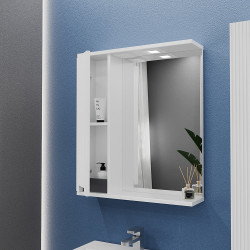 Dulap cu oglinda Bayro Positano 700x750 Left (White Matte) Thumb