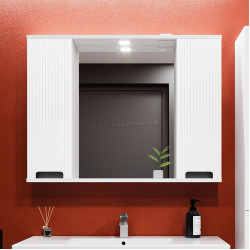 Dulap cu oglinda Bayro Positano Duo 1000x750 (White Matte)