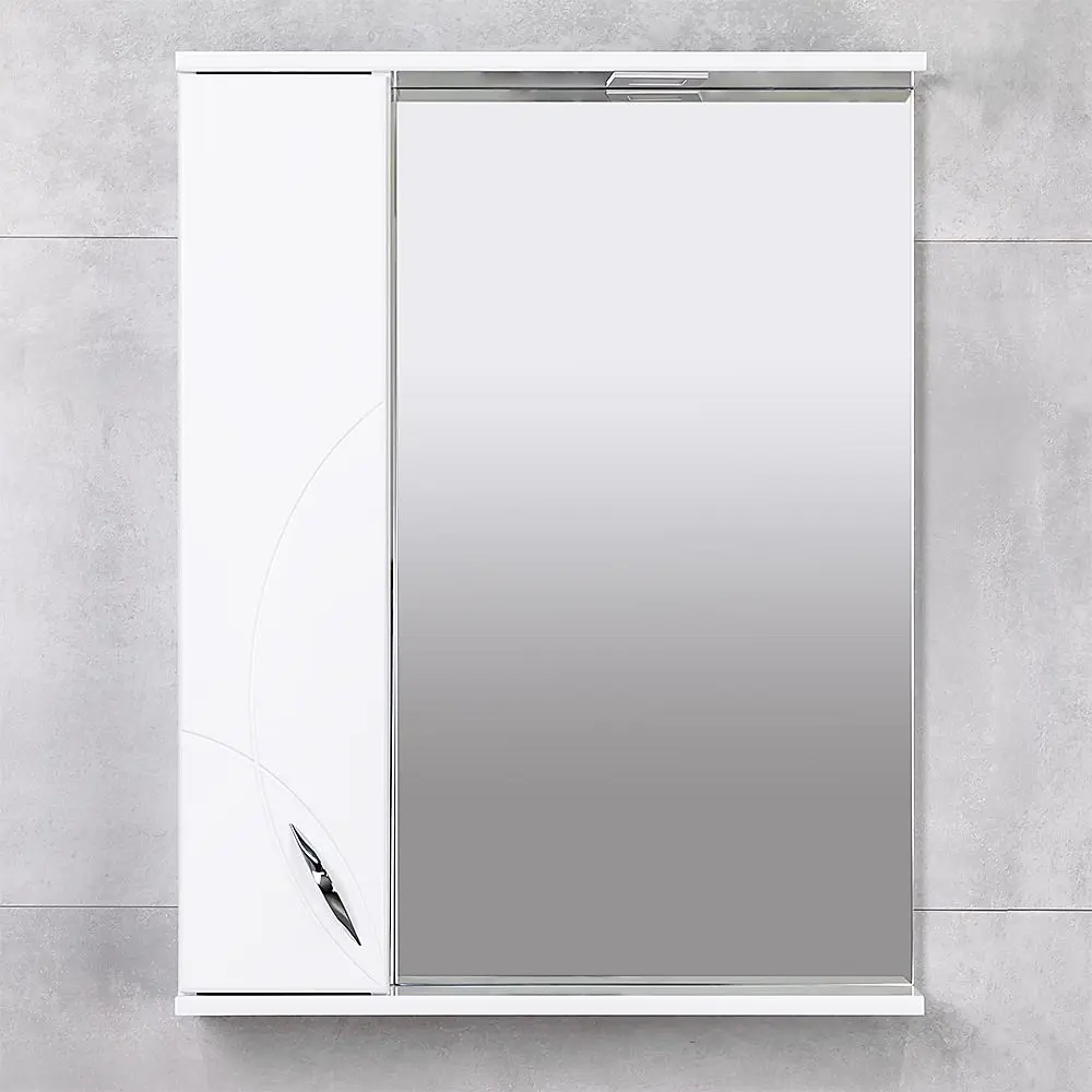 Dulap cu oglinda Bayro Premium 650x750 Left (White) - 6