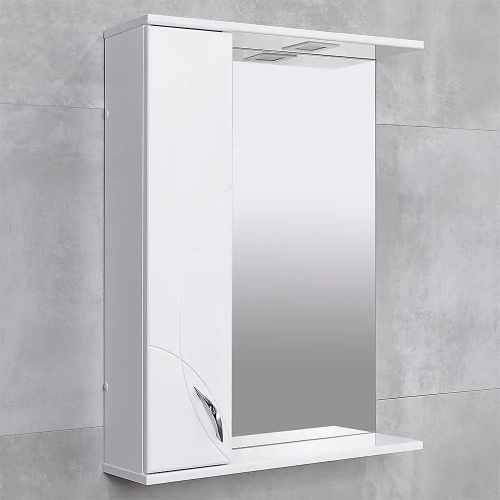 Dulap cu oglinda Bayro Premium 650x750 Left (White) - 4