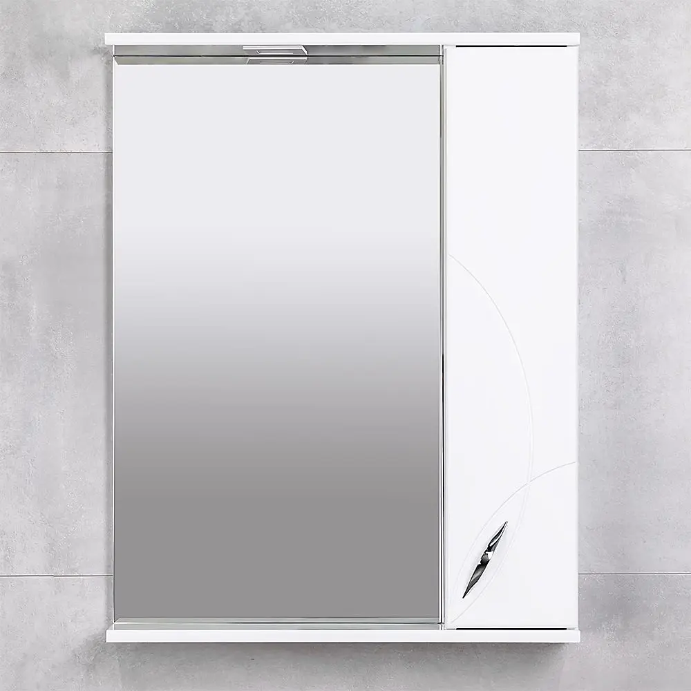 Шкаф с зеркалом Bayro Premium 750x750 Right (White) - 2