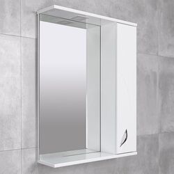 Шкаф с зеркалом Bayro Premium 750x750 Right (White) Thumb