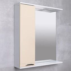 Шкаф с зеркалом Bayro Rivera 650x750 Left (Beige) Thumb