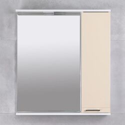 Dulap cu oglinda Bayro Rivera 750x750 Right (Beige)