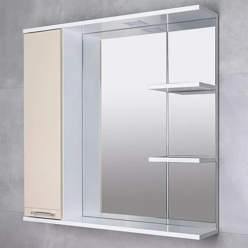 Dulap cu oglinda Bayro Rivera 860x750 Left (Beige) - 2