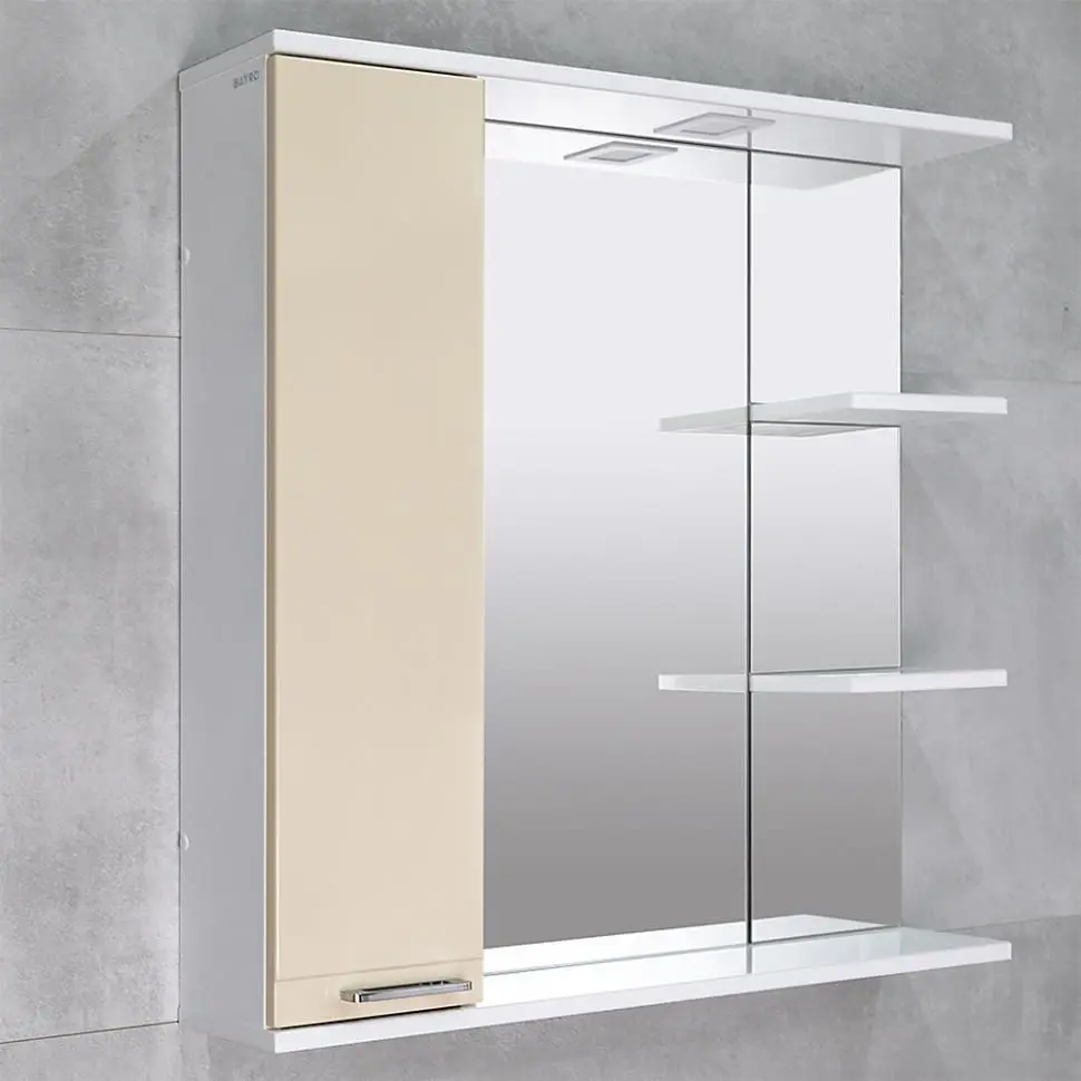 Dulap cu oglinda Bayro Rivera 860x750 Left (Beige) - 3