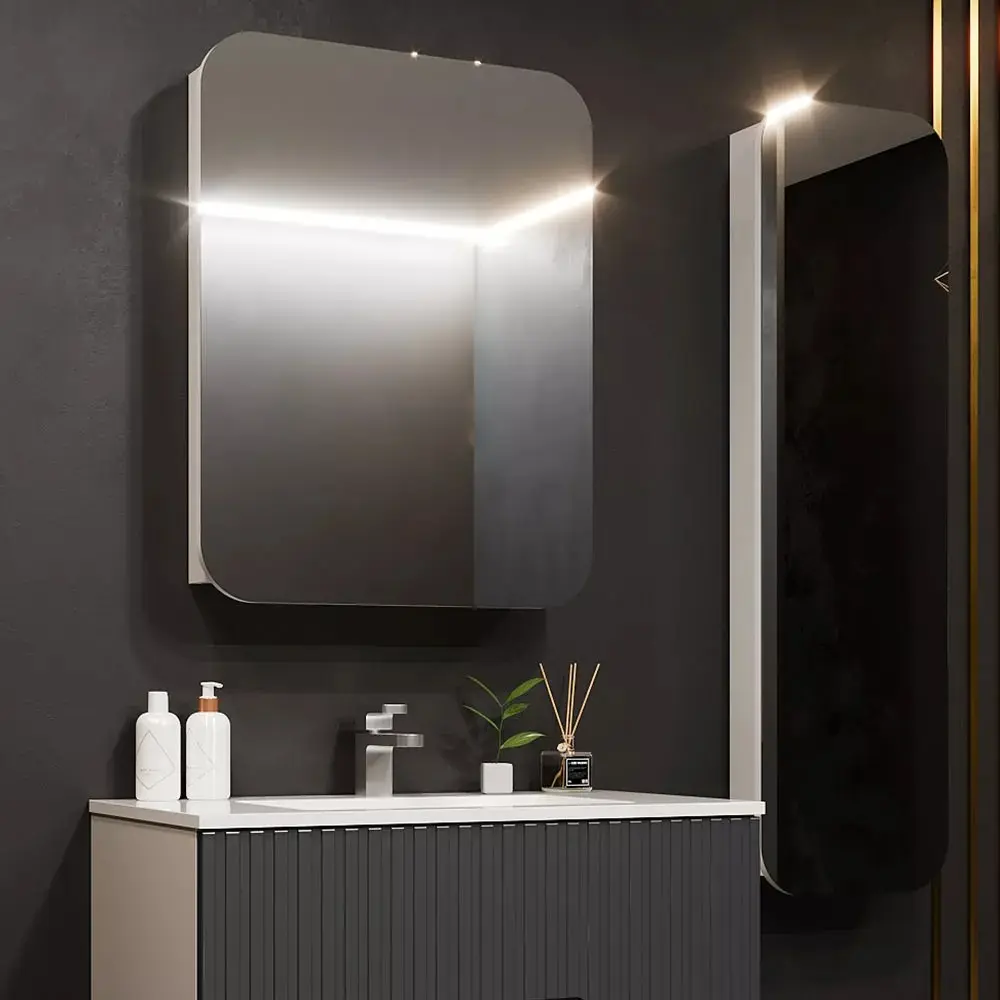 Dulap cu oglinda Bayro Sonata 500x760 Right (White)