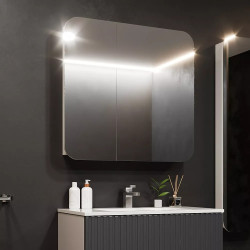 Шкаф с зеркалом Bayro Sonata 700x760 (White) Thumb