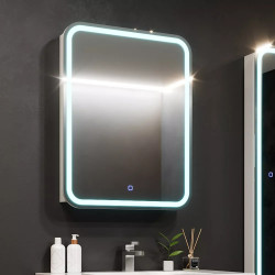 Dulap cu oglinda Bayro Sonata LED touch 500x760 Right (White) Thumb