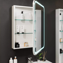 Dulap cu oglinda Bayro Sonata LED touch 600x760 Right (White) Thumb