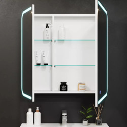Шкаф с зеркалом Bayro Sonata LED touch 800x760 (White) Thumb