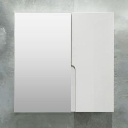 Шкаф с зеркалом Bayro Sorento 800x700 (White Matte)