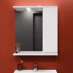 Dulap cu oglinda Bayro Studio 600x750 Right (White)