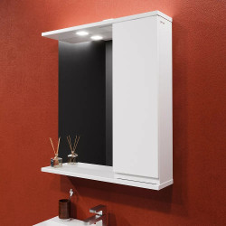 Dulap cu oglinda Bayro Studio 700x750 Right (White) Thumb