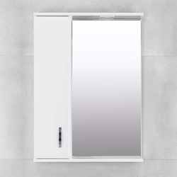 Dulap cu oglinda Bayro Tory 600x750 Left (White Matte)