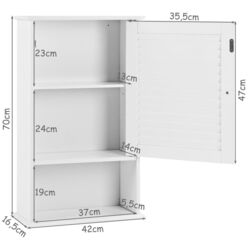 Шкаф Costway BA7597WH (White) Thumb