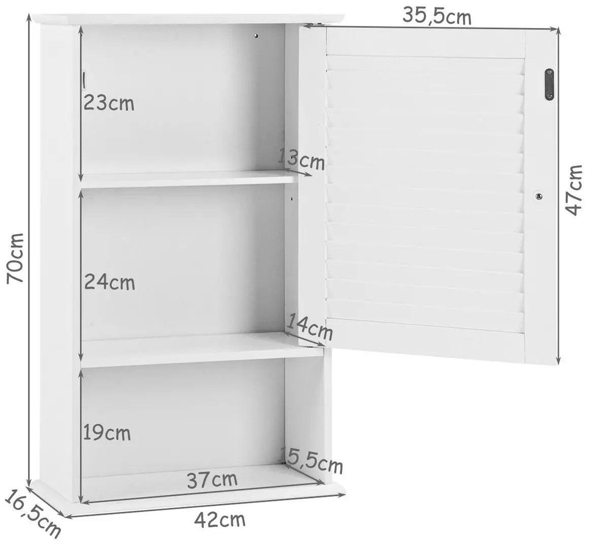 Шкаф Costway BA7597WH (White)