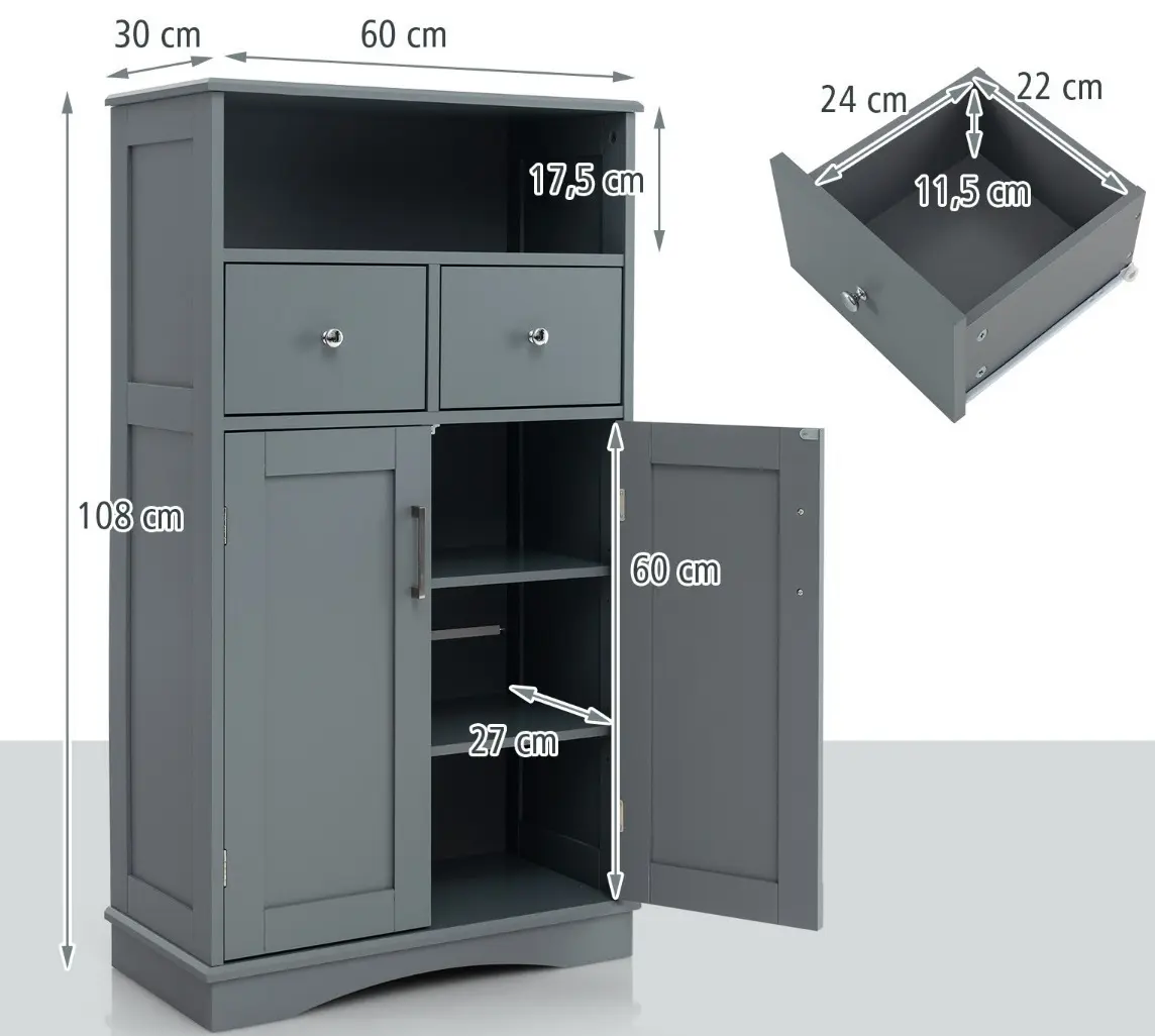 Dulap Costway BA7885GR (Gray)