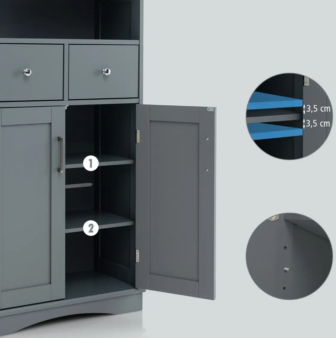 Dulap Costway BA7885GR (Gray)