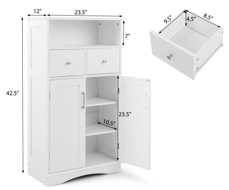 Dulap Costway BA7885WH (White)