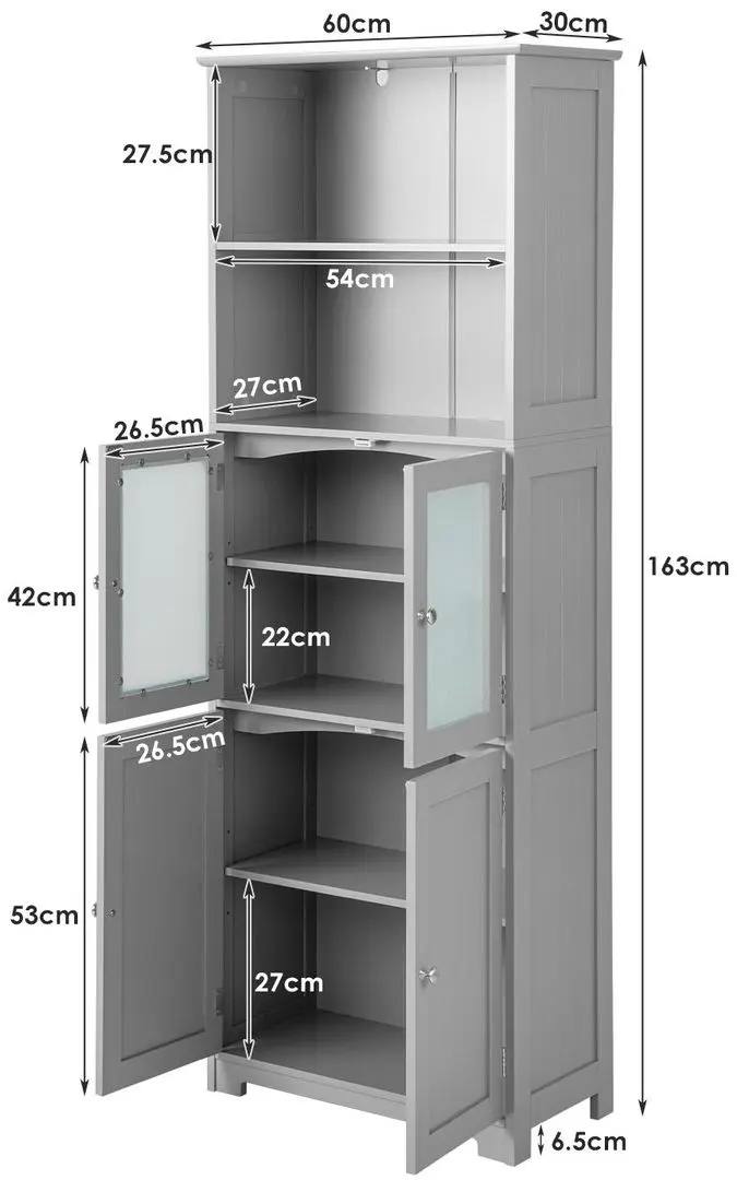 Dulap Costway JV10642GR (Grey)