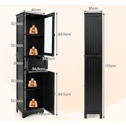 Шкаф Costway JV10679DK (Black) Thumb