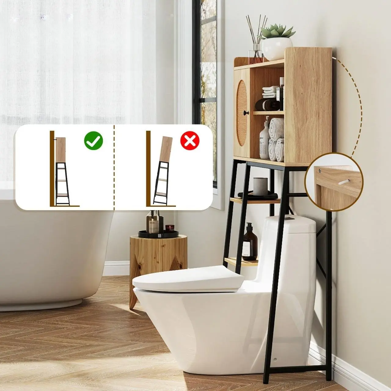 Dulap Costway JV11801NA (Natural/Black)