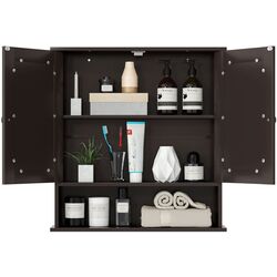 Dulap cu oglinda Costway BA7396BN (Brown) Thumb