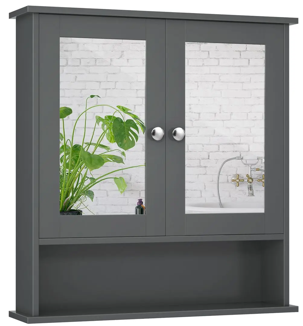 Dulap cu oglinda Costway BA7910GR (Grey)