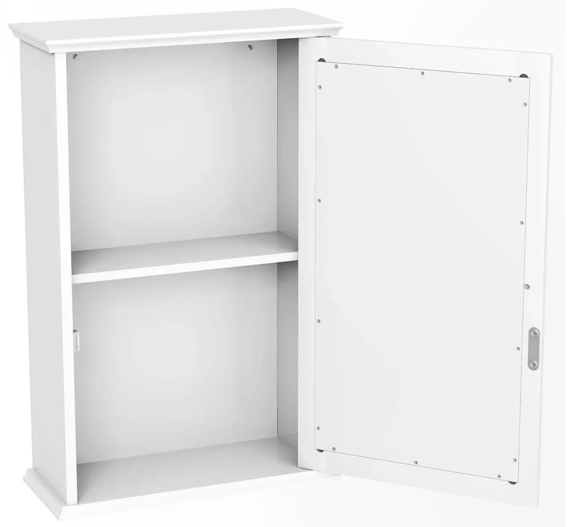 Dulap cu oglinda Costway BA8033WH (White) - 3