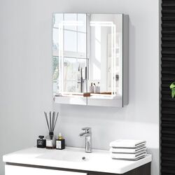 Шкаф с зеркалом Costway BA8162DE (White)