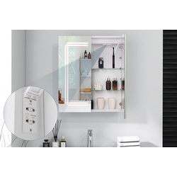 Dulap cu oglinda Costway BA8162DE (White) Thumb