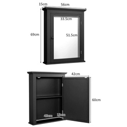 Dulap cu oglinda Costway HW59321BK (Black) Thumb