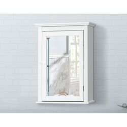 Шкаф с зеркалом Costway HW59321WH (White) Thumb