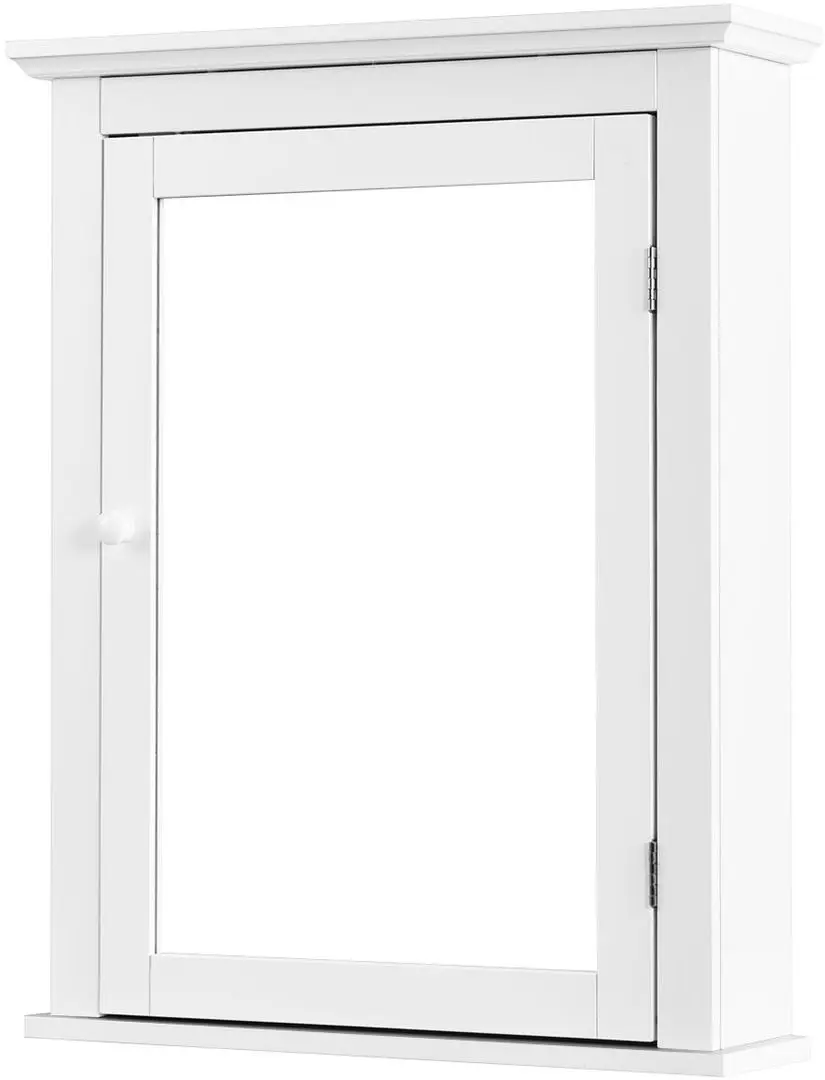 Шкаф с зеркалом Costway HW59321WH (White)