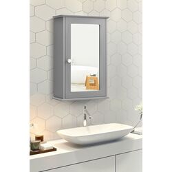 Dulap cu oglinda Costway HW65846GR (Grey) Thumb