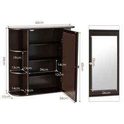 Dulap cu oglinda Costway JV10446BN (Brown) Thumb