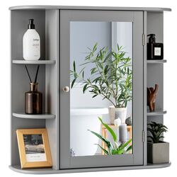 Dulap cu oglinda Costway JV10446GR (Grey) Thumb