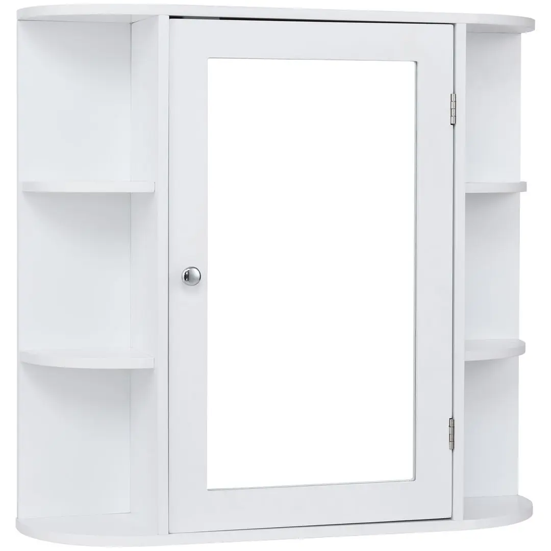 Dulap cu oglinda Costway JV10446WH (White)