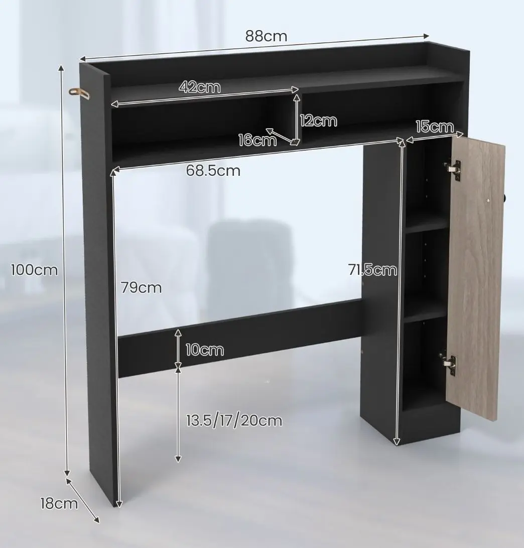 Шкафчик Costway BA7881DK (Black) - 4